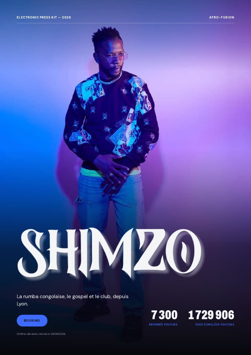 Page d’ouverture de l’EPK professionnel de Shimzo